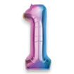 Picture of FOIL BALLOON NUMBER 1 RAINBOW 34 INCH